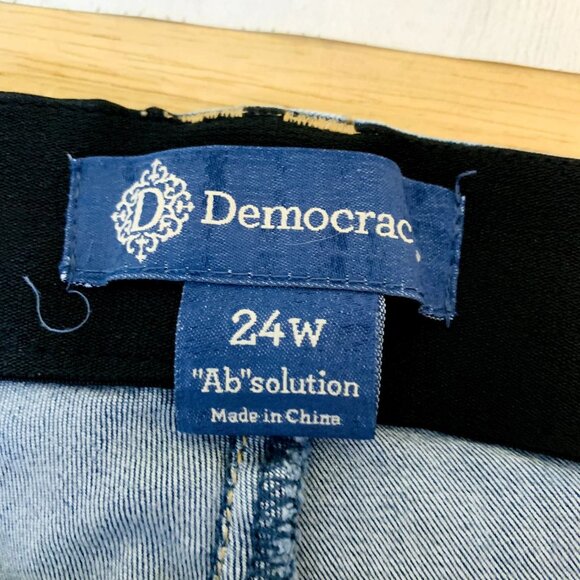 Democracy Womens Jeans Ab Technology Skinny Light Wash Stretch Denim Size 24W - Picture 10 of 13